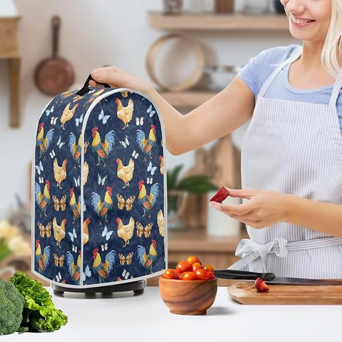 Butterfly Chicken Rooster Blender Dust Cover Stand Mixer Coffee Maker Appliance - Image 3