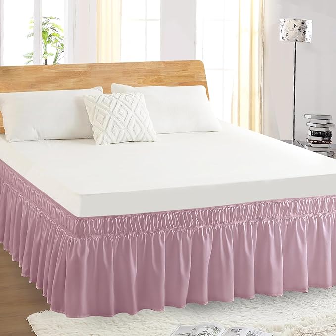Full Bed Skirt, Elastic Wrap Around Bed Skirt Full Size, Bed Skirts - Image 5