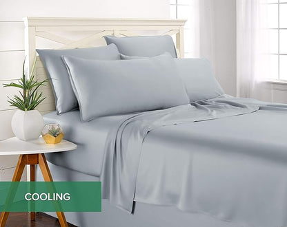 Pure Bamboo Twin Sheets, Genuine 100% Organic Viscose Derived from Bamboo Bed - Image 5