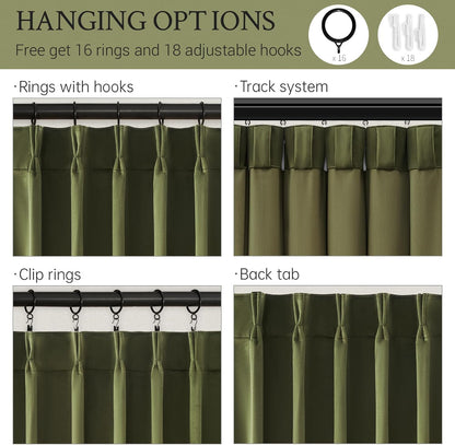 olive green velvet blackout curtains 84 inches 2, side view
