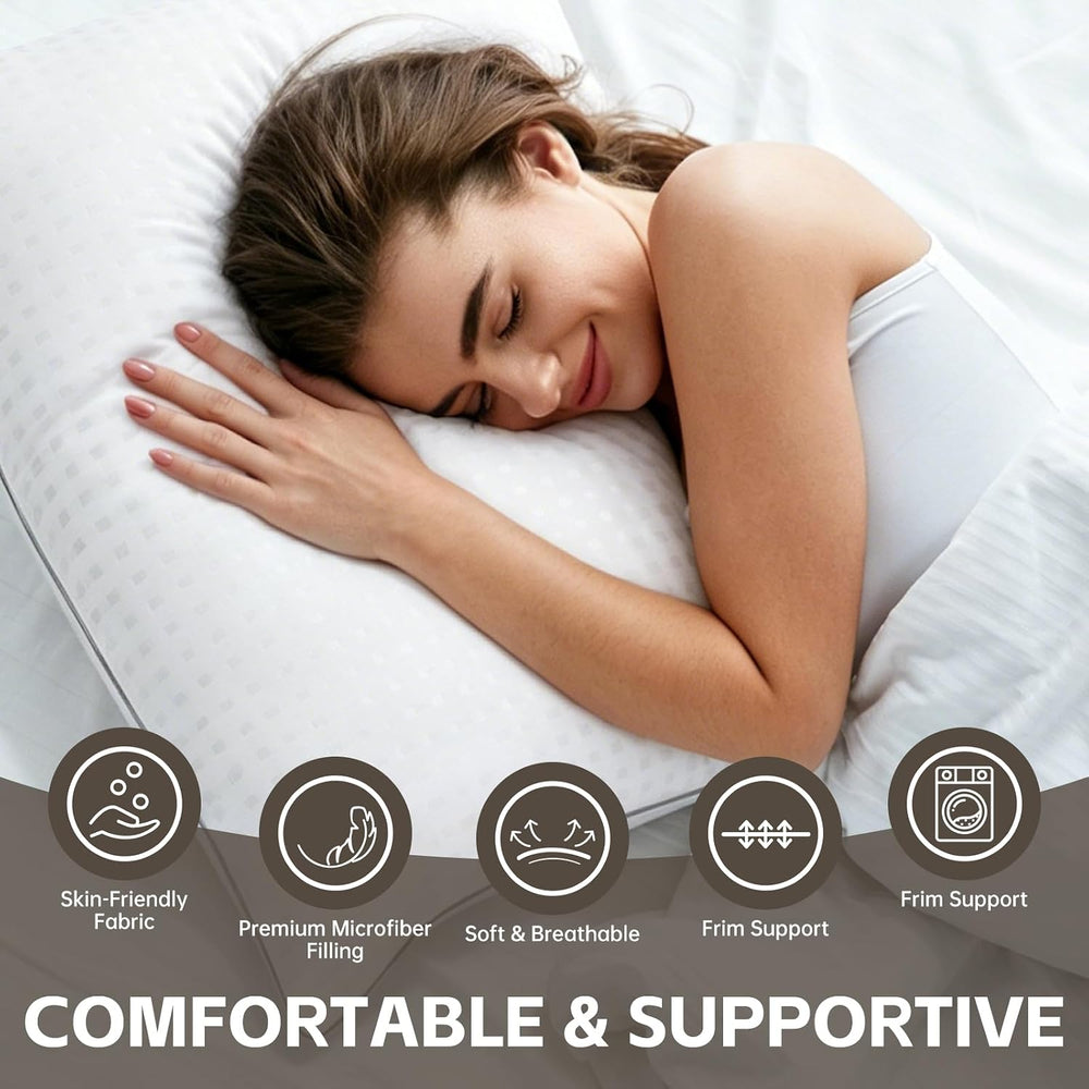 HIMOON Bed Pillows for Sleeping Set of 4,Standard Size Cooling Pillows 4 Pack...