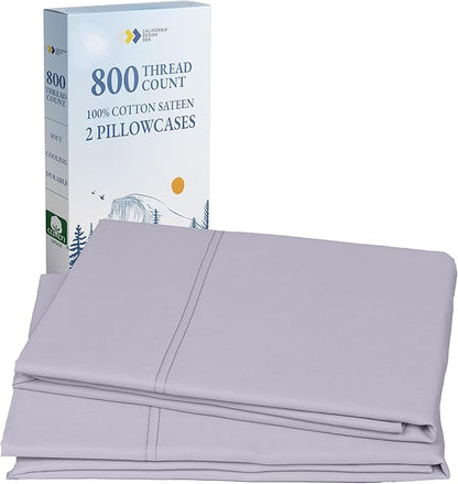 California Design Den 100% Cotton King Size Pillowcases Set of 2, 800 Thread by CaliforniaDesignDen