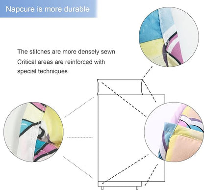 Toddler Nap Mat with Removable Pillow and Minky Blanket, Soft Rolled Napping - Image 5