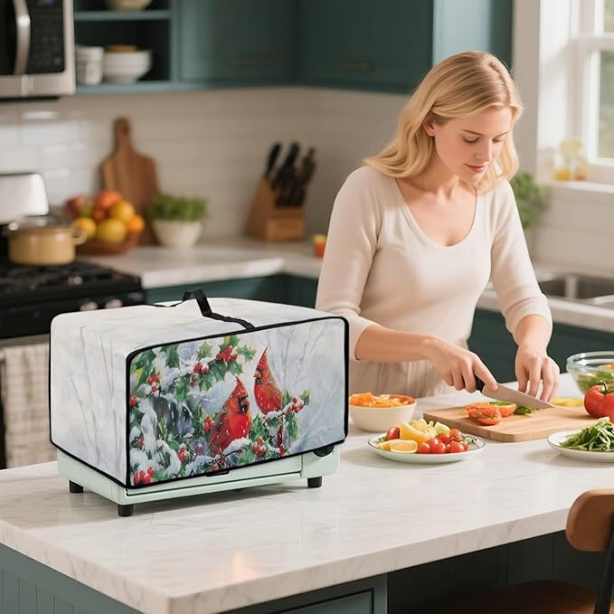 Christmas Microwave Oven Cover Air Fryer Toaster Oven Dust Cover - Image 3