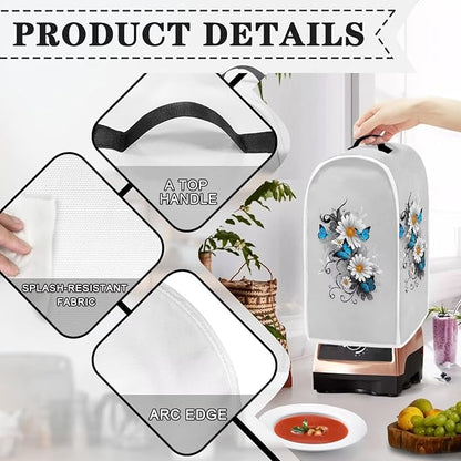 Talayituse Daisy Butterfly Print Blender Dust Cover, Fingerprint Protection - Image 4