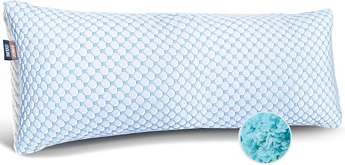 Nestl Cooling Body Pillow for Sleeping 1 Pack, Luxury Shredded Memory Foam Body by Nestl
