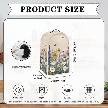 Talayituse Sunflower Daisy Lavender Butterfly Print Blender Dust Cover - Image 6