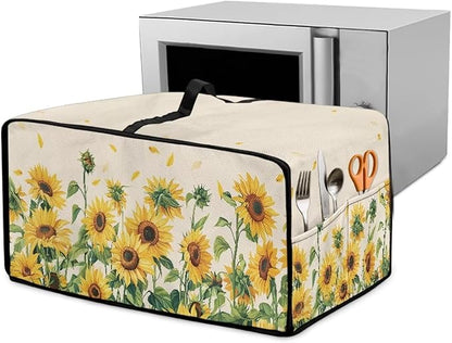Convection Oven Cover with Storage Pockets, Dust-Proof Small Appliance Protector by Garucesta
