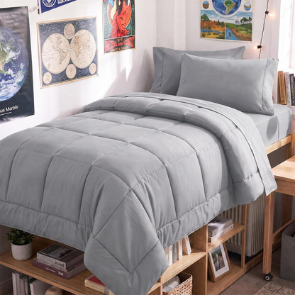 cozylux twin xl comforter set grey - 5, main product view