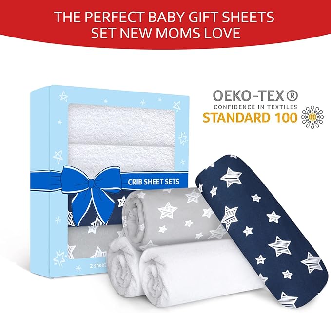 Crib Sheets & Waterproof Crib Mattress Protector - Image 4
