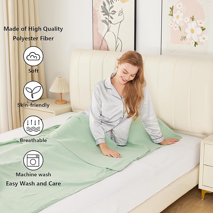 Sleeping Bag Liner Camping Adult Sleep Sack Lightweight Travel Sheet - Image 3