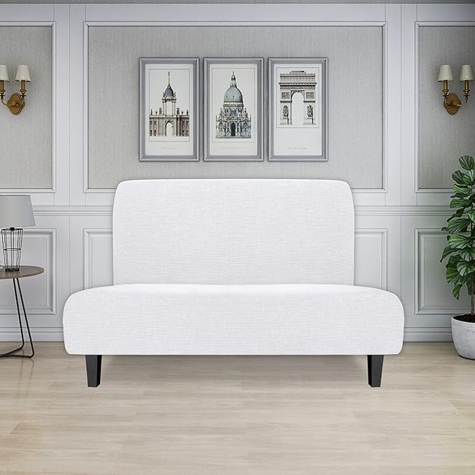 Easy-Going Stretch Futon Slipcover Armless Futon Bed Cover Furniture Protector - Image 2