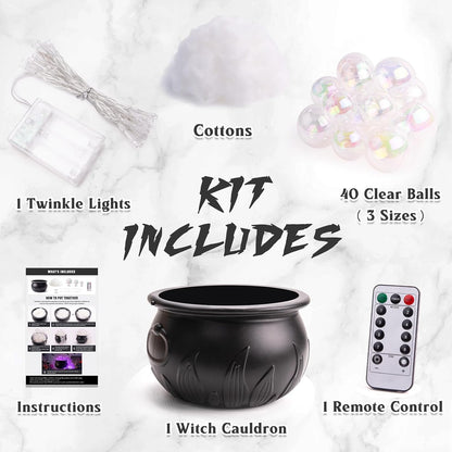 Halloween Decorations Indoor - DIY Bubbling Cauldron Set for Home Decor