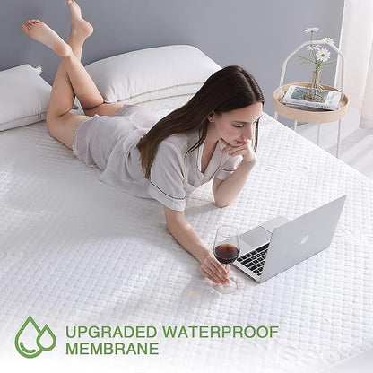 California King Size Waterproof Mattress Protector Fitted Mattress Pad Cover - Image 3