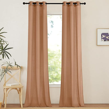 NICETOWN Linen Curtains 96 inches Long by NICETOWN