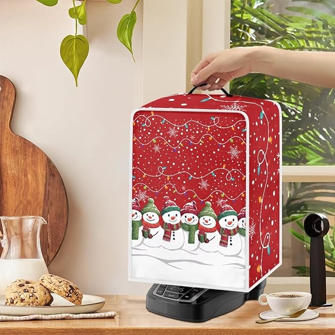Christmas Snowflake Coffee Maker Cover Dust Protection - Image 4