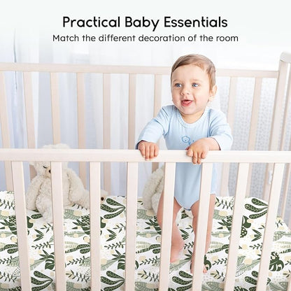 Yoofoss Baby Crib Sheets for Boys Girls, Fitted Crib Sheet 2 Pack for Standard - Image 6
