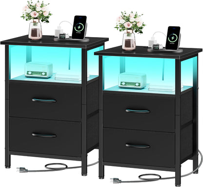 vagusicc nightstands set of 2, bedside tables with, main product view