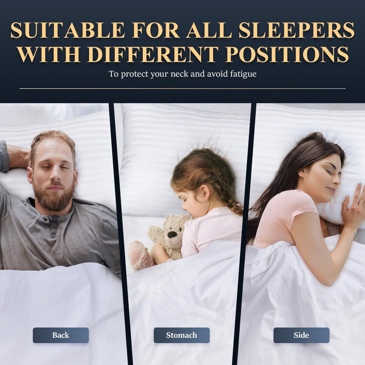 cozsinoor bed pillows for sleeping queen size set, package contents