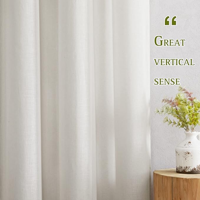 NICETOWN Linen Curtains 135 inches Length - Image 5