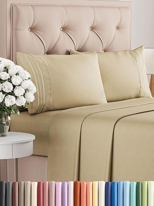 Cal King Size 4 Piece Sheet Set by CGKUnlimited