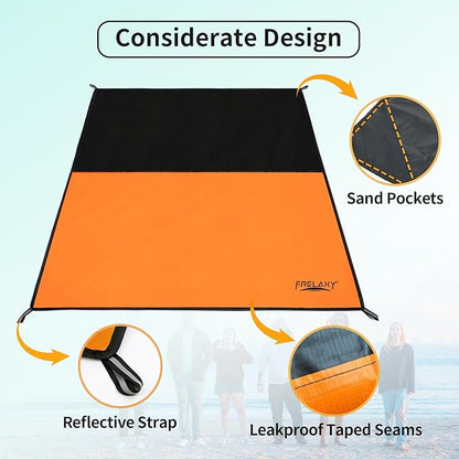 Frelaxy Pocket Picnic Blanket, Waterproof Sandproof Beach Mat, Compact Camping - Image 3