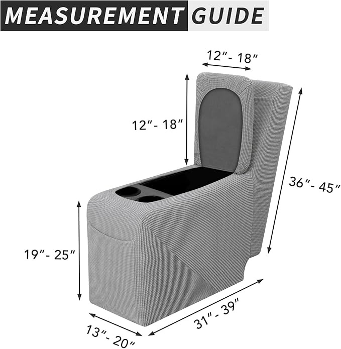 Easy-Going 2-Piece Recliner Console Cover - Image 4