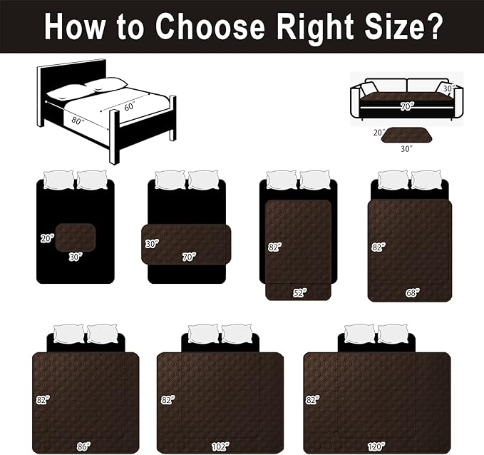 100% Waterproof Dog Bed Cover 30x70 inch Reversible Reusable Camping Mat - Image 5