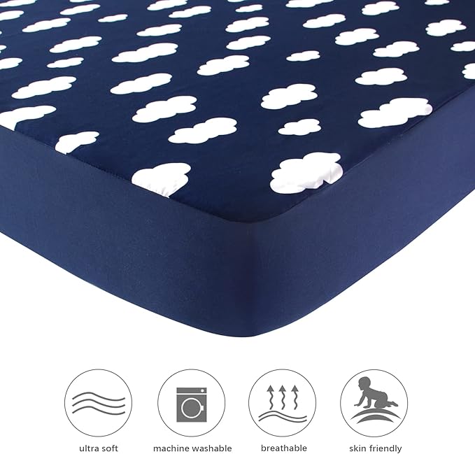 Square Playard/Playpen Fitted Sheets, 2 Pack, Ultra Soft Microfiber, Fitted - Image 2