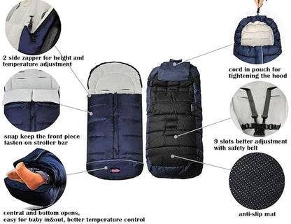 Go 3 Seasons Universal Stroller Footmuff, Warm Winter Bunting Bag - Image 3