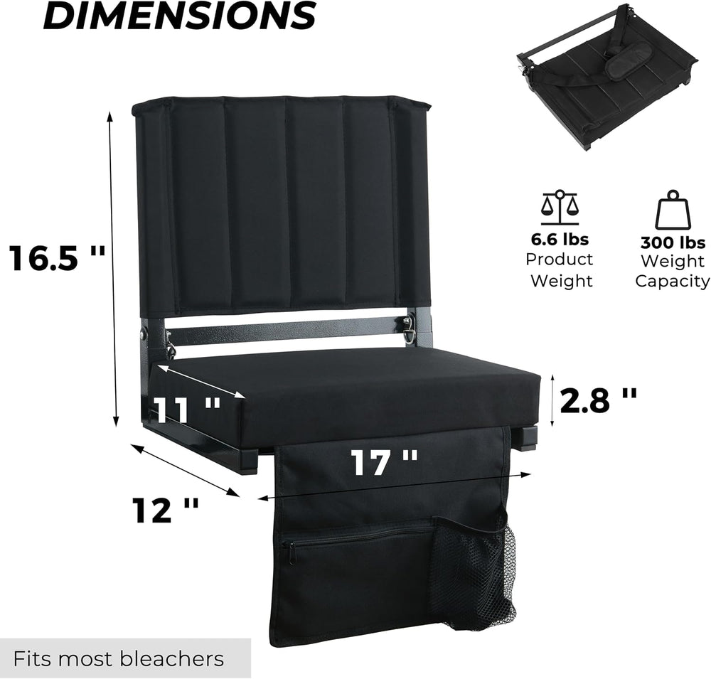 SPORT BEATS Stadium Seats with Back Support Folding Chair for Bleachers