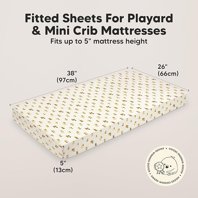 2-Pack Mini Crib Sheets Fitted - Image 3