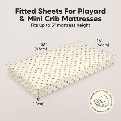2-Pack Mini Crib Sheets Fitted - Image 3