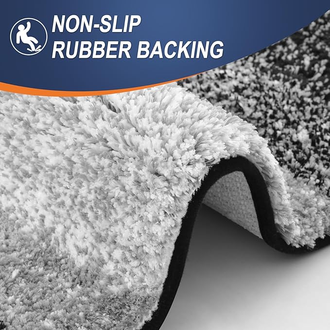 OLANLY Bathroom Runner Rugs 47x24, Extra Soft Absorbent Microfiber Bath Rugs - Image 4