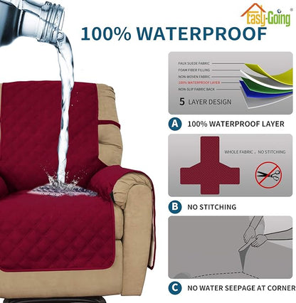 Easy-Going Sofa Slipcover Waterproof Recliner Chair Cover Non-Slip Fabric Couch - Image 3