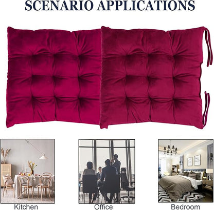 2 Pack Square Seat Cushion Chair Pads - Image 5