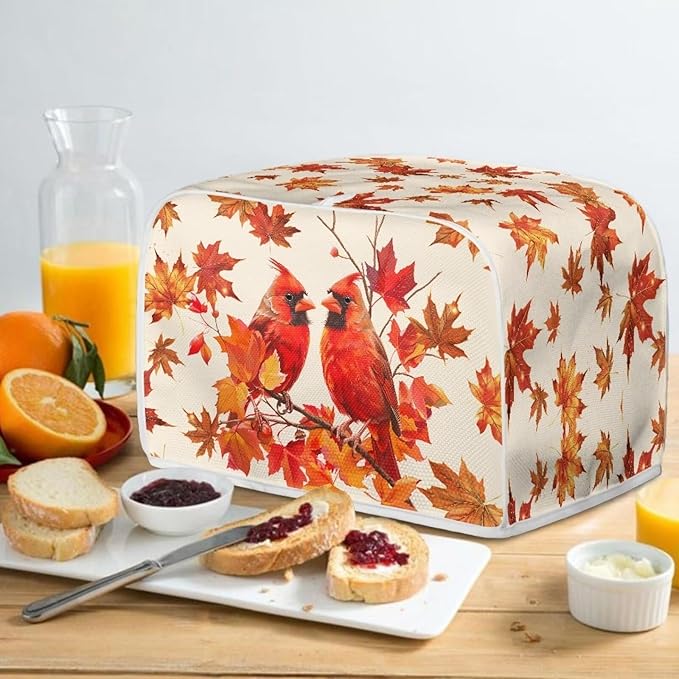 Cardinal Printed 2 Slice Kitchen Machine Covers, Maple Leaves Print Toaster - Image 4