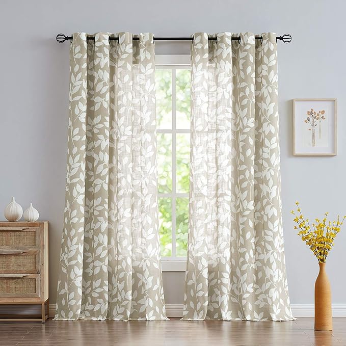Treatmentex Leaf Semi Sheer Curtains by Treatmentex