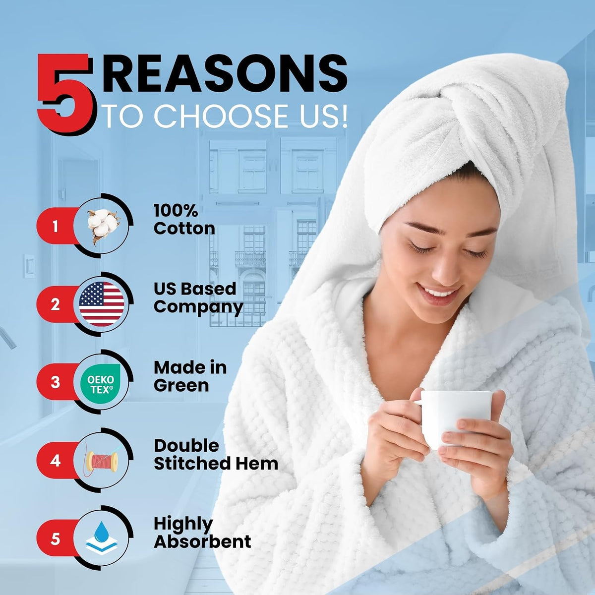 infinitee xclusives 100% ring-spun cotton bath towels for shown in use
