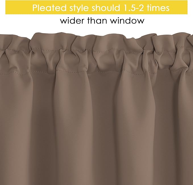 NICETOWN Blackout Valance for Windows, Rod Pocket Thermal Insulated Window - Image 3