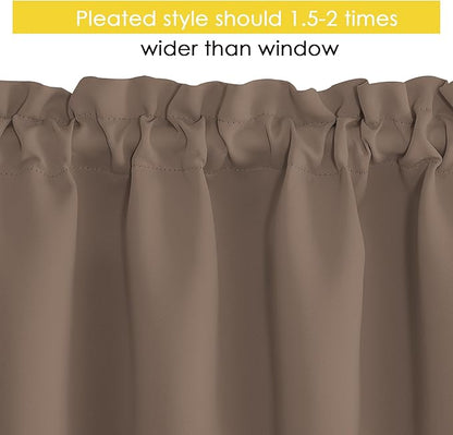 NICETOWN Valances for Windows, Small Blackout Valence Topper of Curtain Light - Image 3