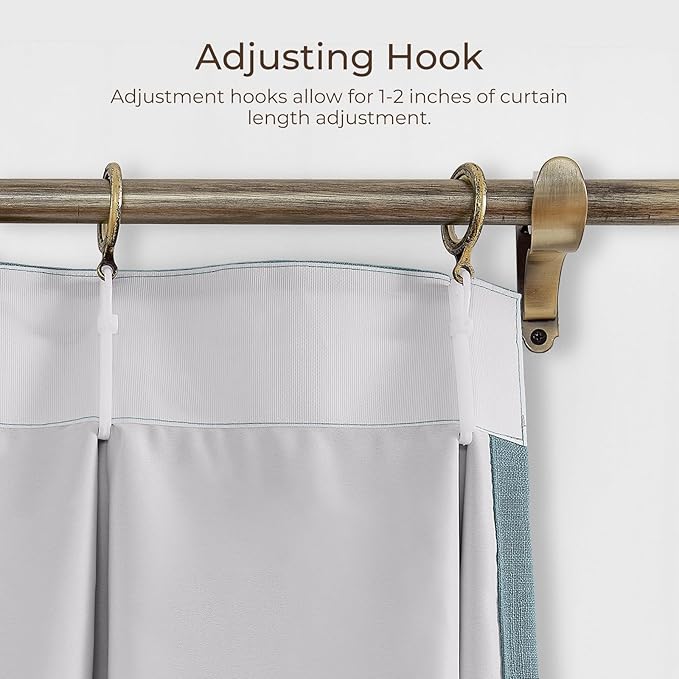 TWOPAGES 72 W x 96 L inch Pinch Pleat Darkening Drape Faux Linen Curtain - Image 5