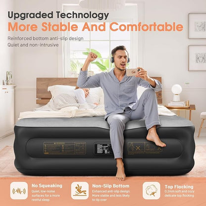 Air Mattress Queen with Built in Pump, Thicker Blow up Mattress Leak-Proof - Image 7