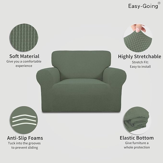 Easy-Going Stretch Oversized Chair Sofa Slipcover 1-Piece Couch Sofa Cover - Image 3