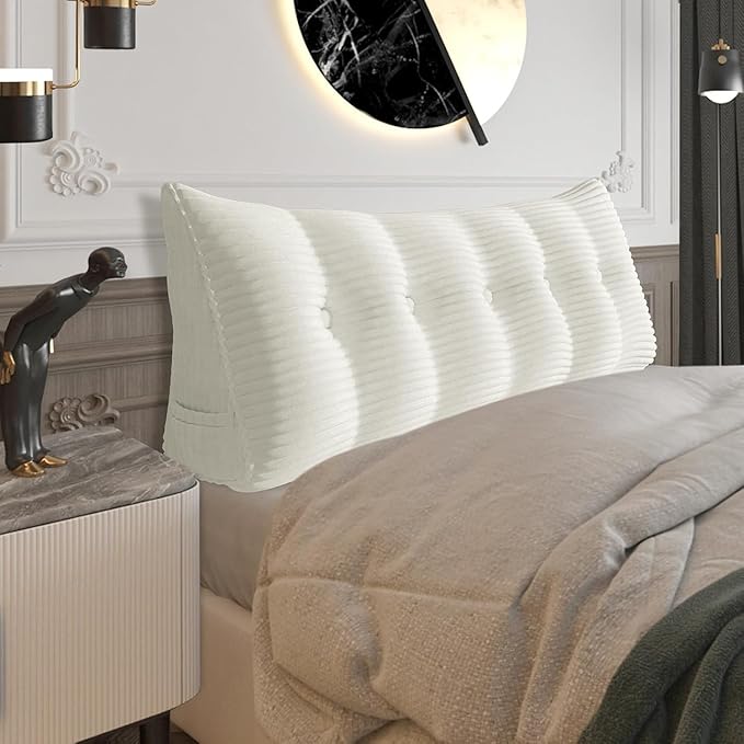 Wedge Headboard Pillow Dorm Room Reading Pillow Back Support by HOMECOZY