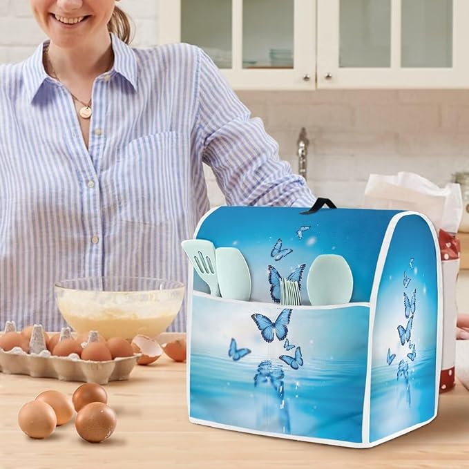 Butterfly Stand Mixer Cover Dust Protective Blue Stand Mixer Covers - Image 2