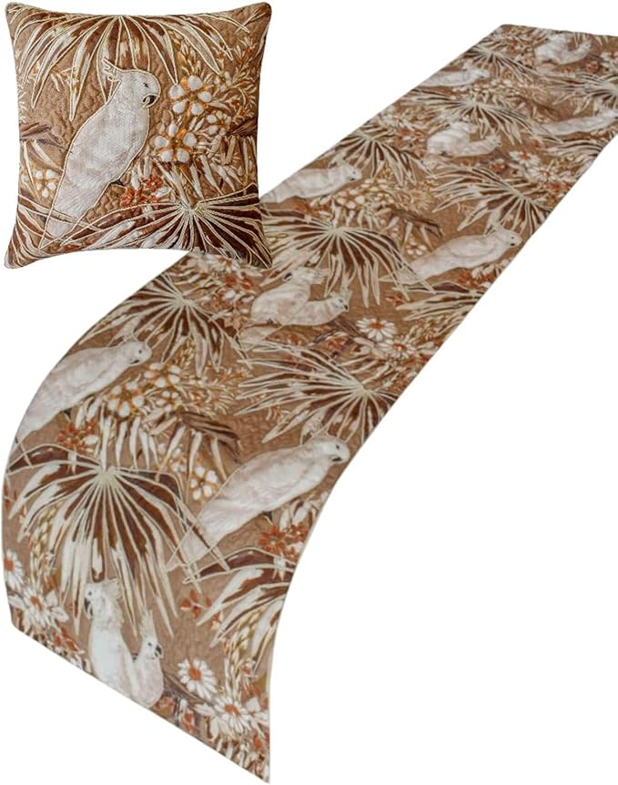 The HomeCentric Beige Bed Runner by TheHomeCentric