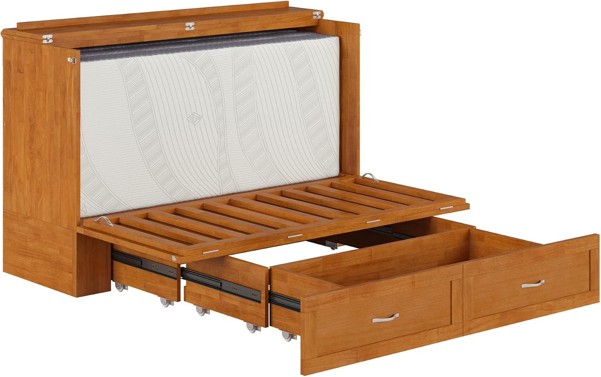afi, hamilton queen murphy bed chest with 6", view 14
