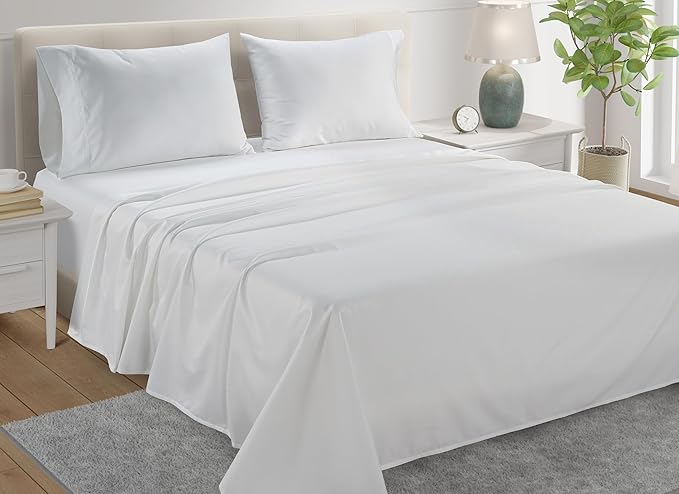 100% Egyptian Cotton Sheets Queen Size Bed Set, Deep Pocket Queen Sheet set - Image 9