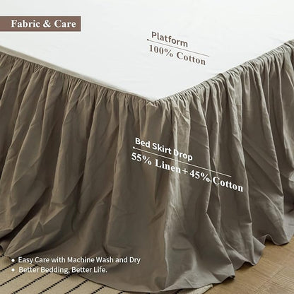 BISELINA French Linen Bed Skirt - Image 3